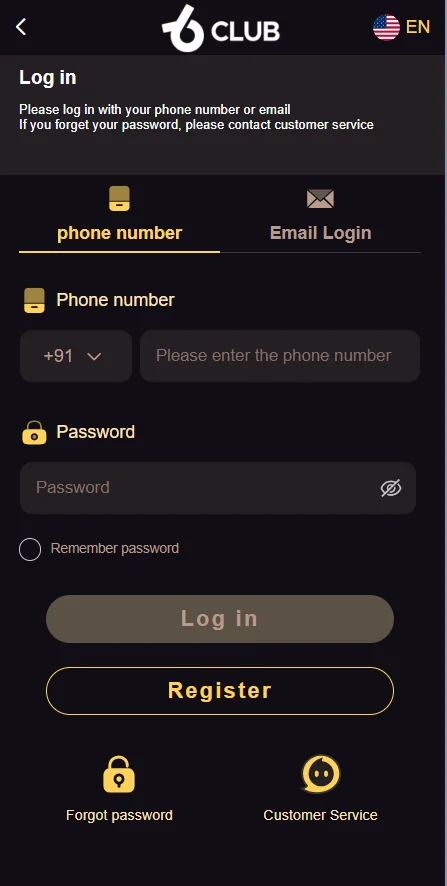 6 club login